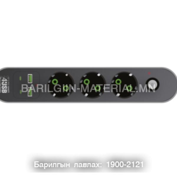 10 A 2500 WATT EU Socket 3 Socket 2 usb 2 TYPEC 2