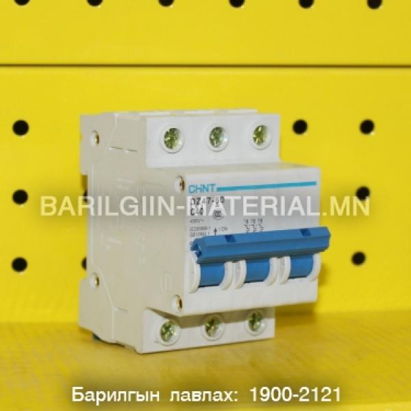 chint 3 паз с40 автомат DZ47-60